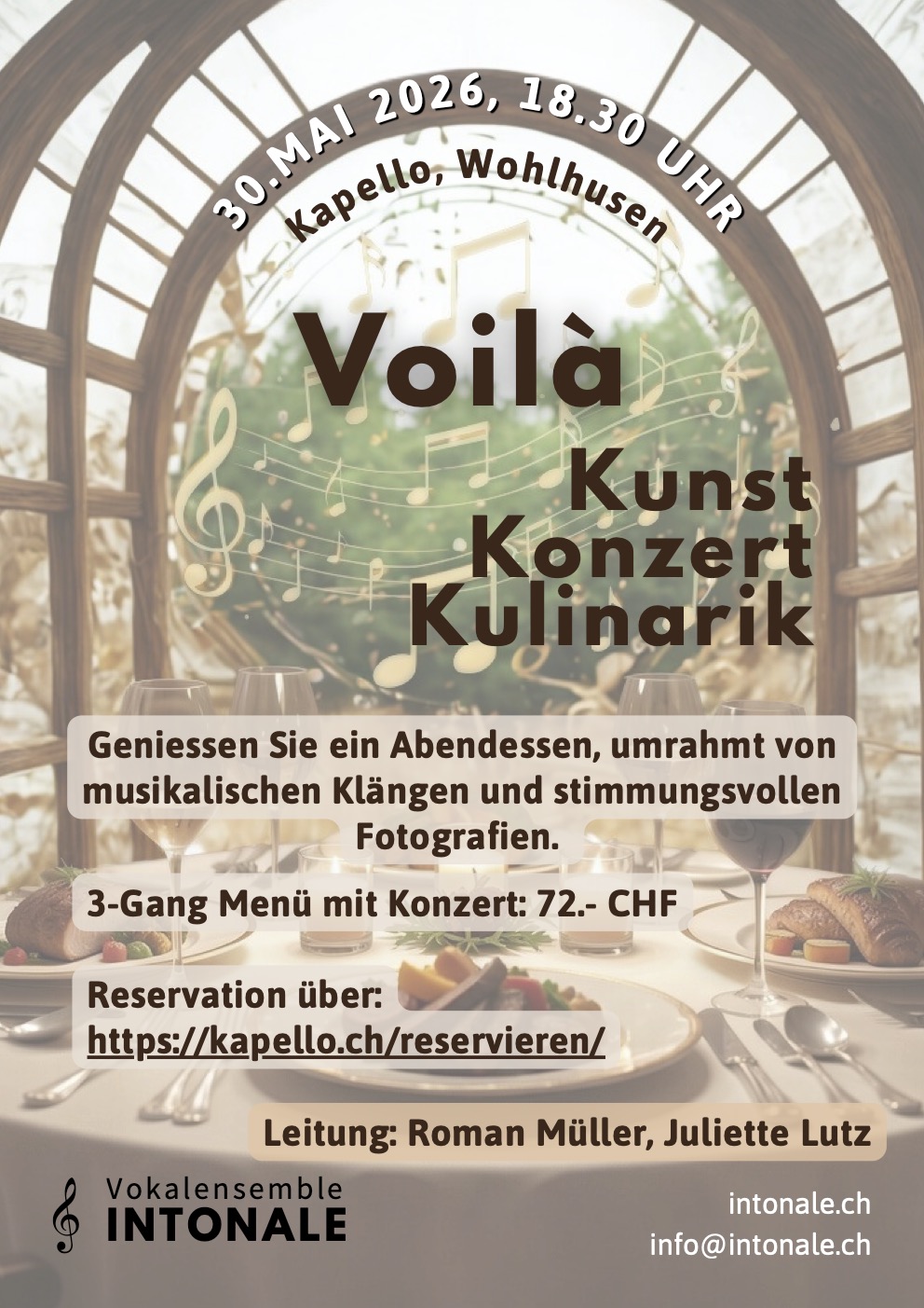 Intonale@Kapello – ein Konzert & Dinner der besonderen Art