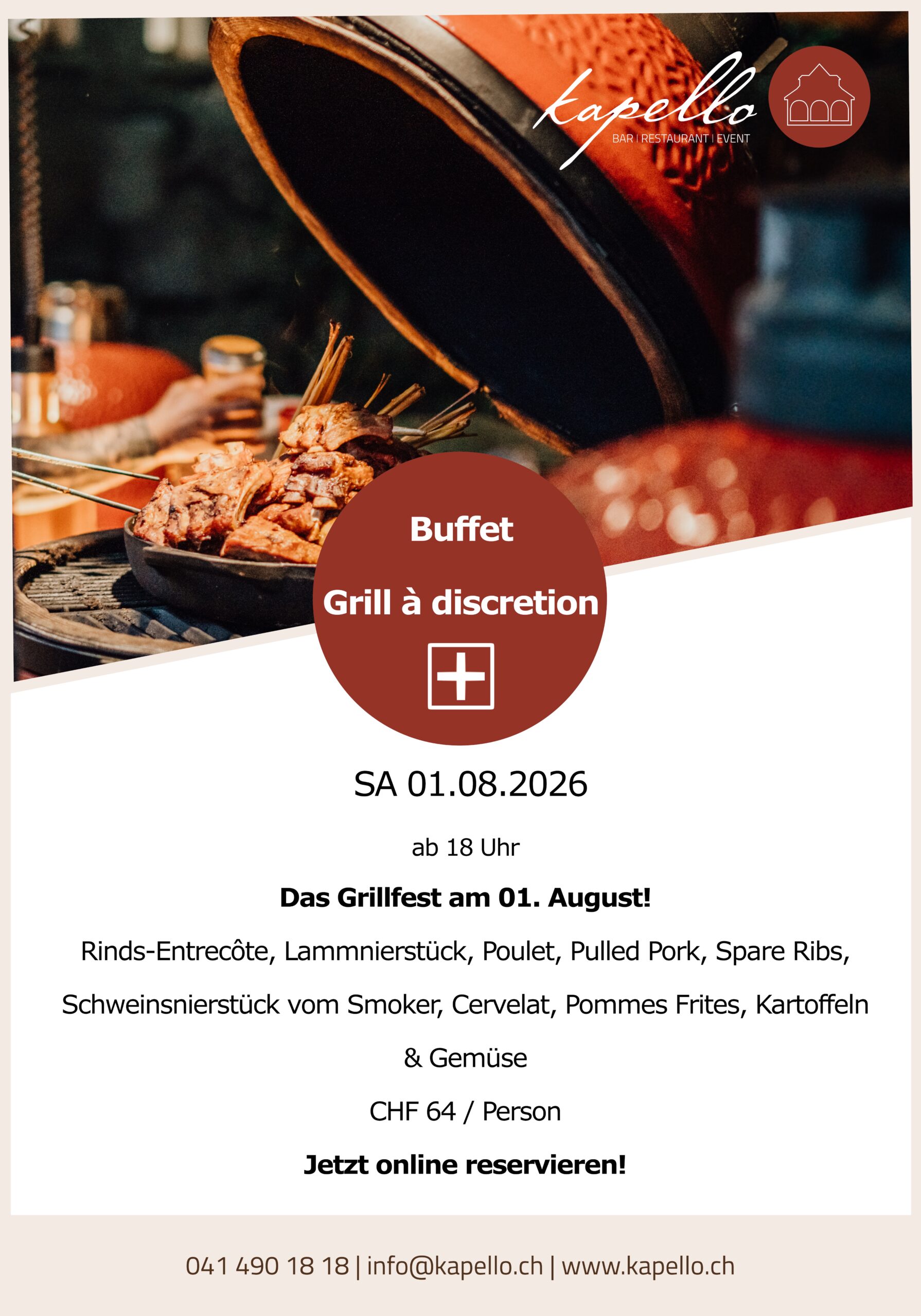 Grill à discretion – 01. August